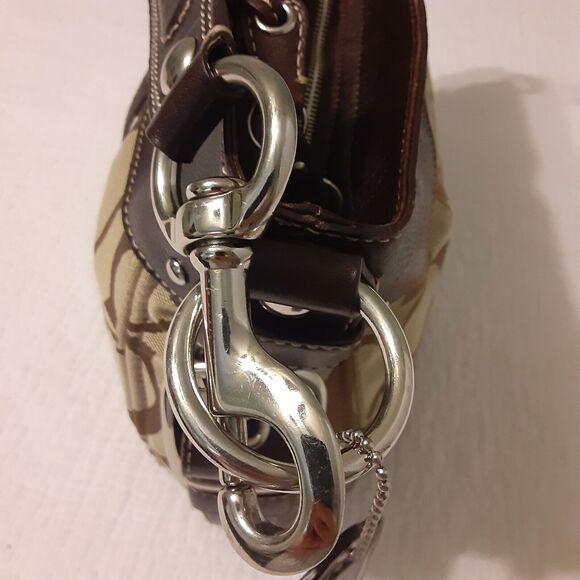 Coach Signature Zoe Canvas Handbag - Picture 9 of 16